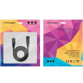Nano Cable 10.01.4501 Cable Alargador USB Tipo-C 3.2 Macho-Hembra 20Gbps 100W 4K/60Hz Negro 1m