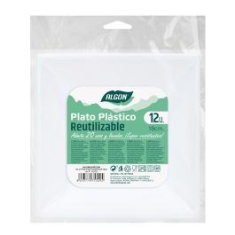 Set de 12 platos hondo cuadrados de plástico premium Algon 18 cm (24 Cajas) Set de 12 platos hondo cuadrados de plástico premium Algon 18 cm (24 Cajas)