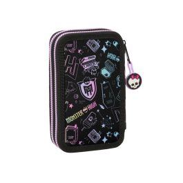 Plumier Doble Monster High Negro 12.5 x 19.5 x 4 cm 28 piezas