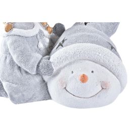 Figura Navidad Fantasia DKD Home Decor Blanco Gris 22 x 33 x 36 cm (2 Unidades)