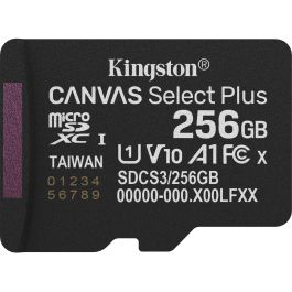 Kingston Tarjeta microSDXC Canvas Select Plus 256GB Clase 10 U1 V10 A1 150MB/s SDCS3/256GBSP