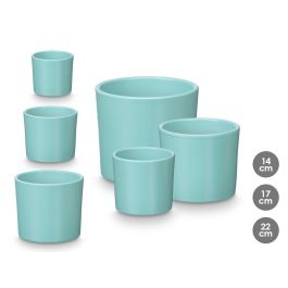 Set 3 Macetas Cilindro 14 17 22Cm Turquesa Mate Ibergarden Precio: 15.49999957. SKU: B1E3AWLHBP