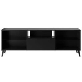 Mueble bajo para TV/Hifi - Decoración en negro - L153,5 x H52 x D31,5 cm - Hecho en Alemania Mueble bajo para TV/Hifi - Decoración en negro - L153,5 x H52 x D31,5 cm - Hecho en Alemania