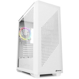 Sharkoon VS9 RGB Caja para PC Gaming de Tipo Torre Midi con Iluminación RGB Integrada y Ventiladores Preinstalados, Color Blanco