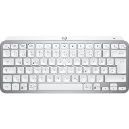 Logitech MX Keys Mini - Tastatur - Hintergrundbeleuchtung Pale Gray