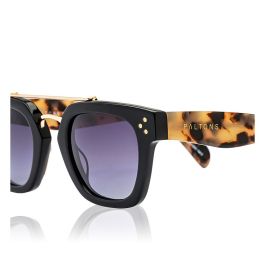 Paltons Sunglasses Gafas de sol SAONA 0977 145 mm para Mujer, Montura Acetato Habana Claro y Negro, Lente Negra Degradado Polarizado