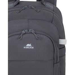 Rivacase Aviva 5432 - Mochila para portátil 14" Gris de Poliéster, Resistente al Agua con Bolsillos Múltiples