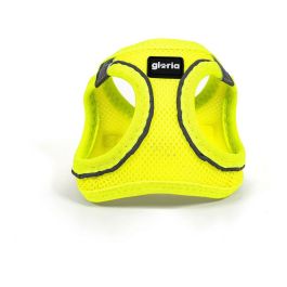 Gloria Arnés-Vestido Air Mesh Trek Star Chaleco Transpirable Reflectante para Perro Amarillo Talla XXXS Medidas Cuello 18-20 cm