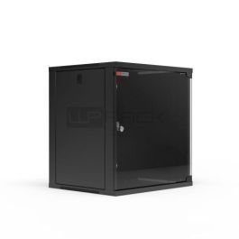 WP WPN-RWA-12604-B Armario Rack Mural 12U Negro 540x450x558mm con Puerta de Cristal y Cerradura, Soporta 50kg, IP20