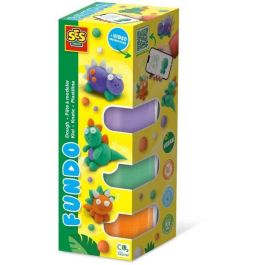 Plastilina FunDo - Dinosaurios (3x90gr-1x40gr) - SES CREATIVE - Interactivo para niños pequeños.