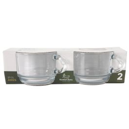 LAV - Set de 2 Tazas Ares 27 cl para Café o Leche, Dimensiones: 11,5 cm de largo x 8,7 cm de ancho x 6,5 cm de alto (12 Unidades)