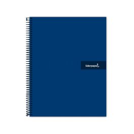 Cuaderno Espiral Liderpapel A5 Micro Crafty Tapa Forrada 120H 90 gr Cuadro 5 mm 5 Bandas6 Taladros Color Azul