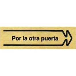 Placa Aluminio Oro 150X45''P.Otr.Puerta''D Por La Otra Puerta Derecha Duver Precio: 3.69000027. SKU: B147N46NR3
