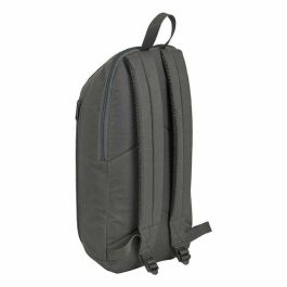 Safta Mini Mochila de Bolsillo Vertical Gris Humo 600D Poliéster
