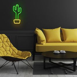Forever Lampara Neon Led Cactus Orange - Iluminación Decorativa LED