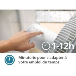 Philips Ventilador de Pedestal CX2550/00 - Altura regulable 82-125 cm - Ultra Silencioso - Blanco