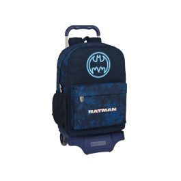 Mochila Escolar con Ruedas Batman Legendary Azul marino 30 x 43 x 14 cm