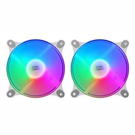 Mars Gaming MFDUOW Pack 2 Ventiladores 120mm FRGB Rainbow 360° Ultra Silenciosos Blancos Anti-vibración 3PIN+4PIN Precio: 14.49999991. SKU: S0235117