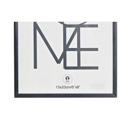 DKD Home Decor Marco de Foto 15x20 Moderno Negro Metal y Cristal 6 Unidades 6 x 20.5 x 15.5 cm