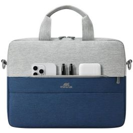 RIVACASE NB Tasche Prater 7522, Bolsa para Portátil 10.1"-14", Gris/Azul