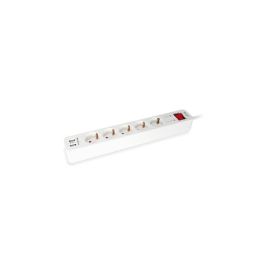 EQUIP REGLETA CON 5 TOMAS CABLE DE RED DE 1.5 METROS + 2 PUERTOS USB Y BOTON DE APAGADO ENCENDIDO EQUIP REGLETA CON 5 TOMAS CABLE DE RED DE 1.5 METROS + 2 PUERTOS USB Y BOTON DE APAGADO ENCENDIDO