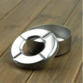 Confortime Cenicero Agua Acero 9,5 cm x 3,1 cm x 9,5 cm (24 Unidades)