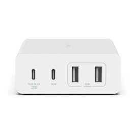 Belkin WCH010VFWH Cargador USB GaN 108W 4 Puertos, 2x USB-C PD 3.0, 2x USB-A, para Portátil, Smartphone, Tableta, Cable Corriente Alterna 2m, Color Blanco Precio: 117.78999947. SKU: B18QZYXH4K