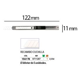 Cuter Q-Connect Metalico Estrecho Cuchilla Ceramica 9 mm Xd-C18 Con Clip Blister 1 Unidad