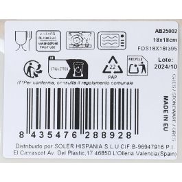 La Mediterranea Plato Postre Albus Elite Brillo 18 x 18 cm (12 Unidades)