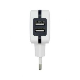 Aisens Cargador USB 17W 5V/3.4A, 2 Puertos USB-A con Control AI, Blanco