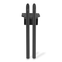 Q&Q Pata de Metal para Sofá/Mueble Ten Acero Negro Mate H120mm (Altura Total 174mm)