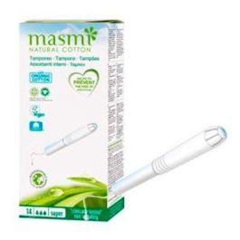 MASMI Tampones Super 14 Ud. Algodón Ecológico con Aplicador Biodegradable, Hipoalergénico Precio: 4.59000048. SKU: B19PYZ8G8W