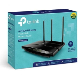 TP-Link Archer VR400 Módem Router Inalámbrico AC1200 Doble Banda 2.4GHz/5GHz con 3 Antenas y WiFi 802.11ac