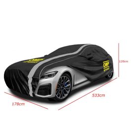 Omp Speed Funda Cubre Coche Exterior-Interior, Impermeable, 3 Capas, Talla XL, 533 X 178 X 120 cm OMPS18011019 Omp Speed Funda Cubre Coche Exterior-Interior, Impermeable, 3 Capas, Talla XL, 533 X 178 X 120 cm OMPS18011019
