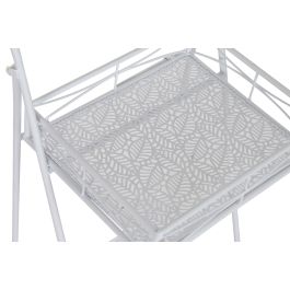 DKD Home Decor Camarera Blanco Hierro 2 Estanterías 38 x 76 x 43 cm Hojas