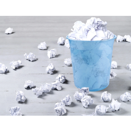 Liderpapel Papelera Plástico Celeste Translucido 13 Litros 275x285 mm