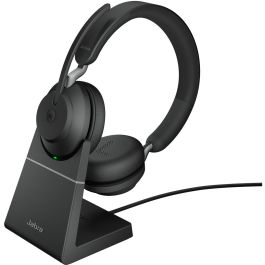 Jabra Evolve2 65 Stereo MS + Ladestation + Link 380 USB-A, Auriculares Inalámbricos Binaurales para Oficina/Centro de Llamadas, Negro Precio: 208.78999999. SKU: S55025415