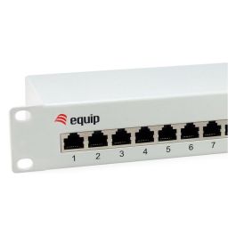 EQUIP Patchpanel 208014 12 Puertos RJ45 Cat6 10" FTP HE ISO/IEC Gris Acero Gigabit Ethernet