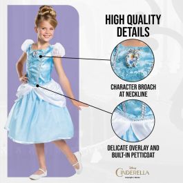 Jakks Pacific Disfraz Cenicienta Disney Princesas Deluxe Talla S (5-6 años)