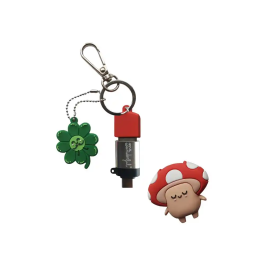 Wondee Mr. Wonderful Llavero USB Seta 32GB Pendrive Compatible con Windows, macOS, Linux y Adaptador USB C