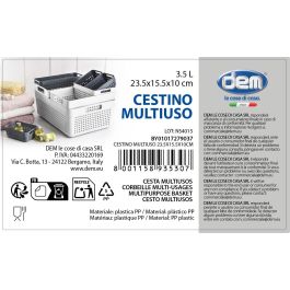 Inde Cesta Multiusos 23.5x15.5x10 cm (36 Unidades)