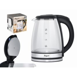Argon Hervidor de Acero Borosilicato con LED, Transparente/Negro/Plata, 1.8 L (Set de 6) Precio: 109.73127. SKU: B189PYTY3J