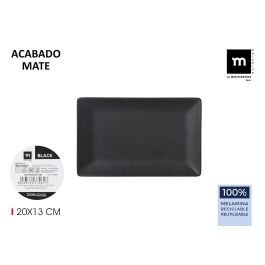 Bandeja Melamina Mate Black 20x13x2 cm - La Mediterranea (24 Unidades) Precio: 45.59000006. SKU: B15CM29YLT
