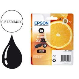 Epson 33 XL Tinta Impresora Ink-jet Negra Original Expression Premium XP-530 / 630 / 635 / 830 8,1 ml 400 pag
