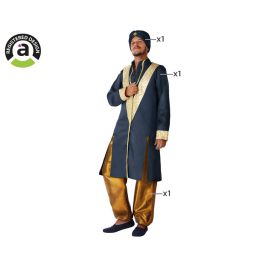Disfraz Hindú Adulto Azul M-L - Chaqueta, Pantalón, Tocado - Polyester - Multicolor