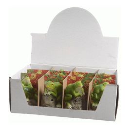 Decoris Figura Decorativa Rana con Sensor y Sonido, de Cemento, Verde, 7 x 6 x 10 cm