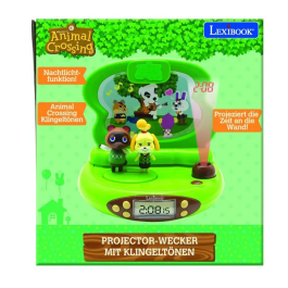 Lexibook Reloj Despertador Proyector 3D Animal Crossing con Sonidos