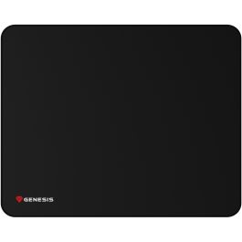 GENESIS Carbon 500 XL Logo Alfombrilla Gaming XL Negra, 400x500mm, Base Antideslizante de Caucho, Bordes Reforzados, Resistente al Agua