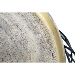 DKD Home Decor Mesita Auxiliar Loft Dorado y Negro Aluminio 80 x 80 x 44 cm