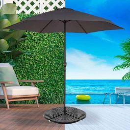 Soporte parasol 4 piezas de plástico 52/66 kg 48x48x7.5cm Soporte parasol 4 piezas de plástico 52/66 kg 48x48x7.5cm